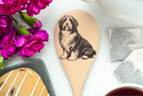 Bearded Collie Wooden Spoon