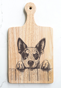 Blue Heeler Cattle Dog Cutting Cheese Board