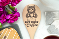 Cat But First Coffee Wooden Cooking Spoon Kitchen