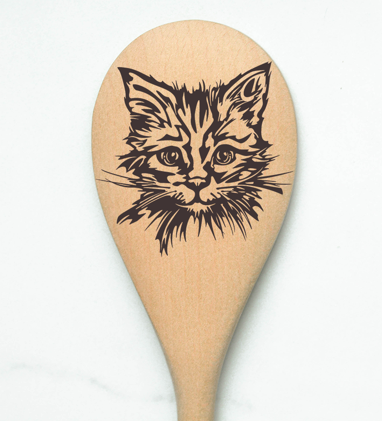 Cat Wooden Cooking Spoon Kitchen