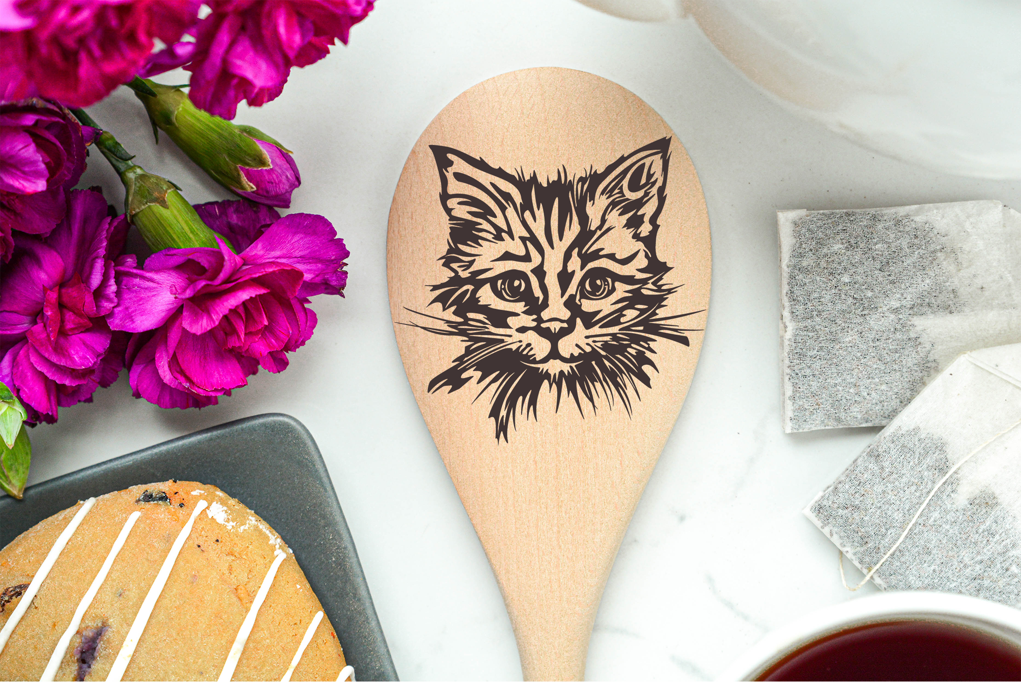 Cat Wooden Cooking Spoon Kitchen