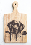 Chocolate Labrador Cutting Cheese Board