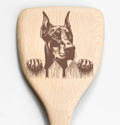 Doberman Peeking Over Fence Spatula