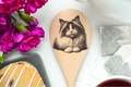 Fluffy Cat Wooden Cooking Spoon Kitchen