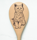 Fluffy White Cat Wooden Cooking Spoon Kitchen