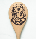 Golden Retriever2 Wooden Spoon