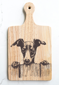 Italian Greyhound Cutting Cheese Board