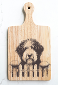Old English Sheepdog Cutting Cheese Board