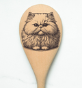 Cat Persian Face Loafed Wooden Cooking Spoon Kitchen