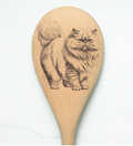 Cat Persian Body Standing Wooden Cooking Spoon Kitchen
