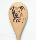 Pitbull - Face Wooden Spoon