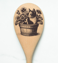 Cat in a Planter Wooden Cooking Spoon Kitchen
