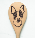 Rat Terrier Wooden Spoon
