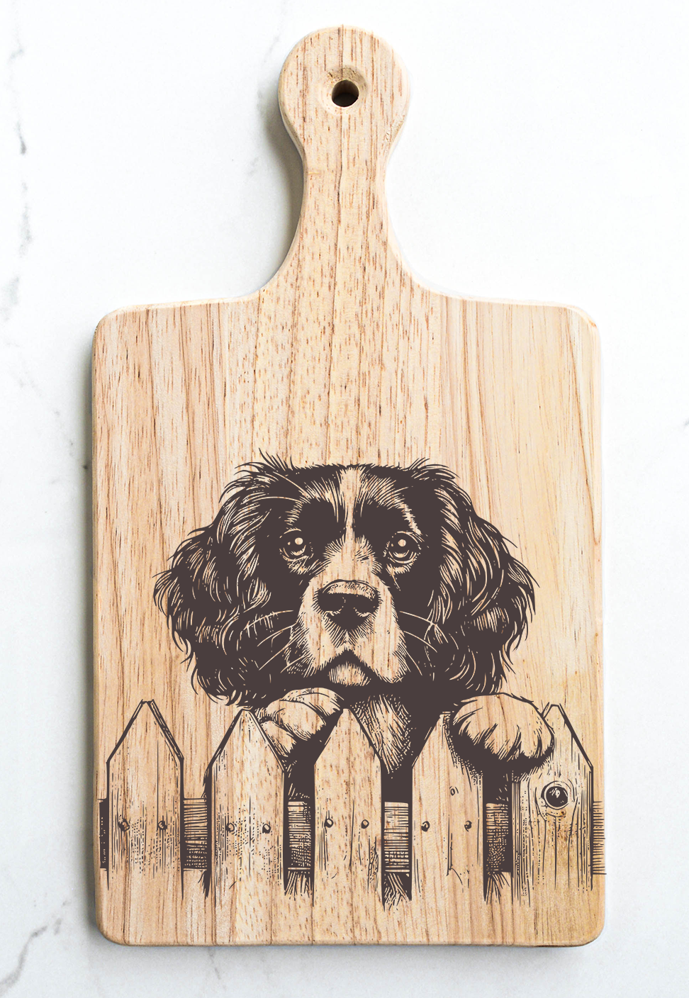 Springer Spaniel Cutting Cheese Board
