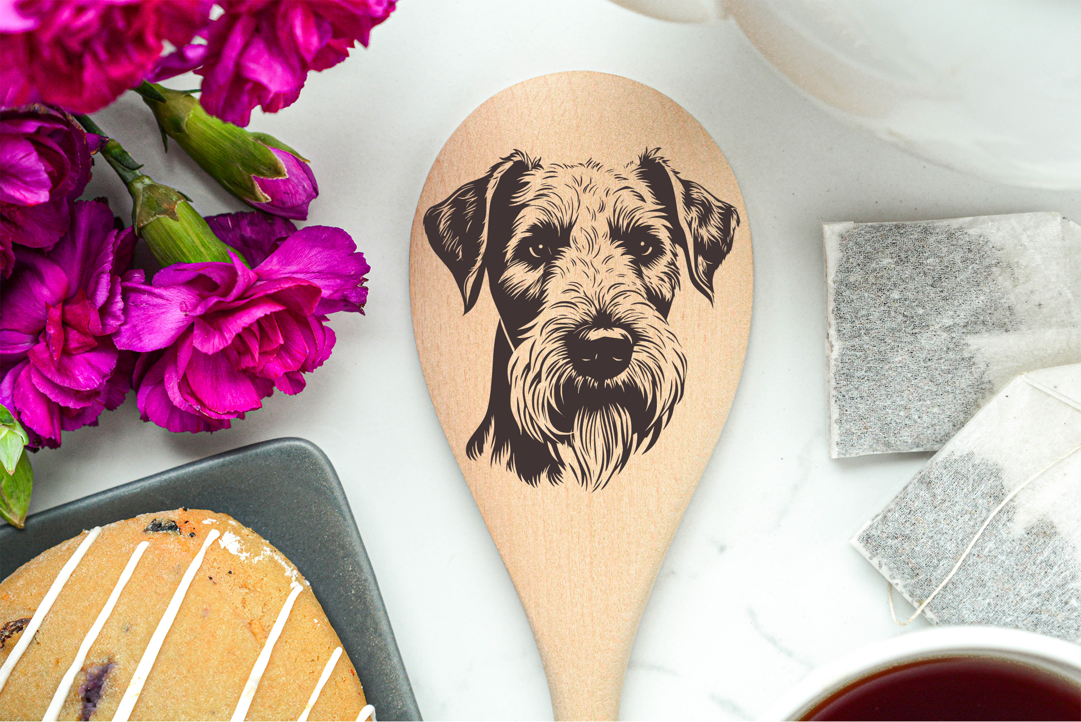 Airedale Terrier Wooden Spoon