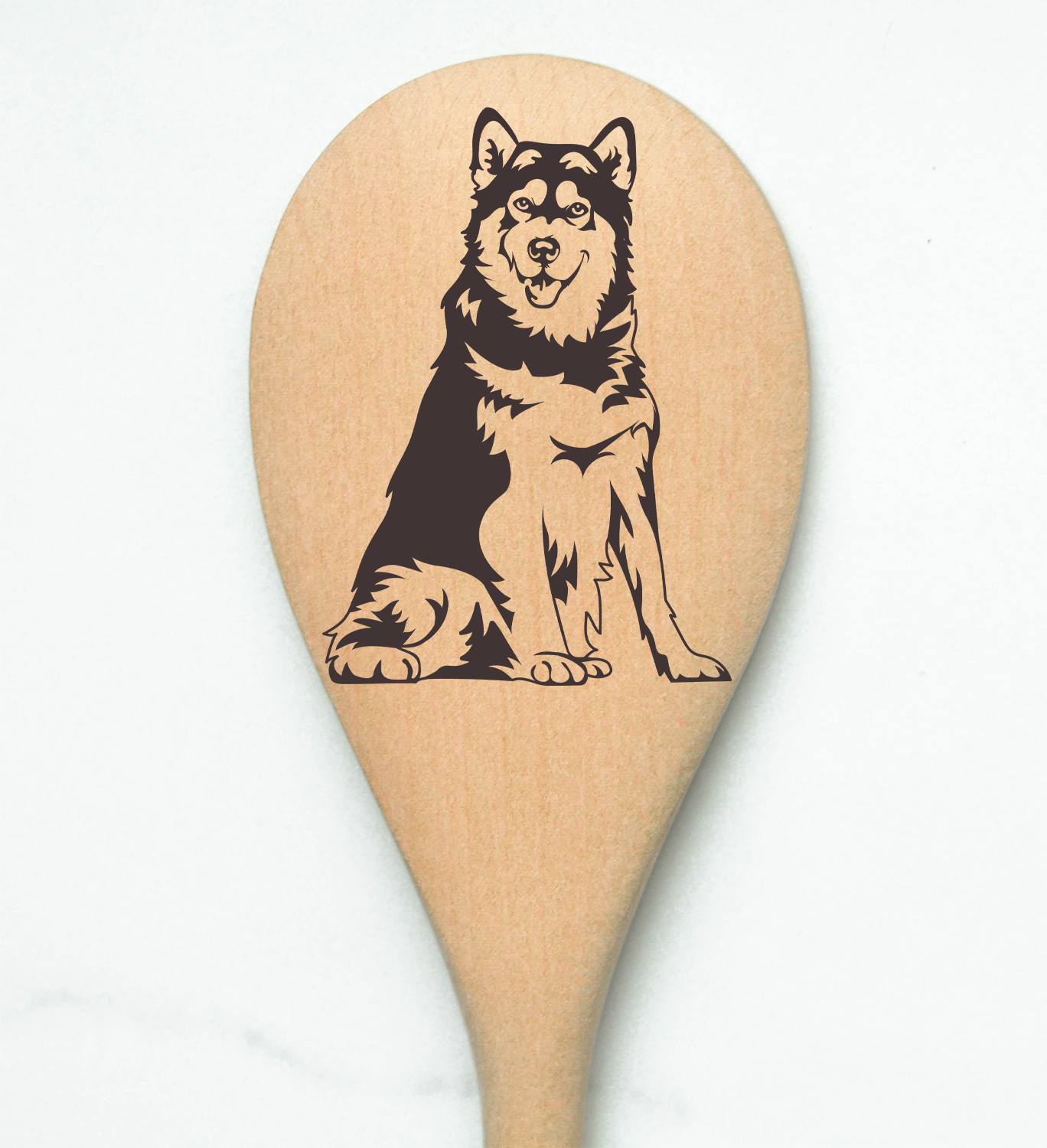 Alaskan Malamute Wooden Spoon