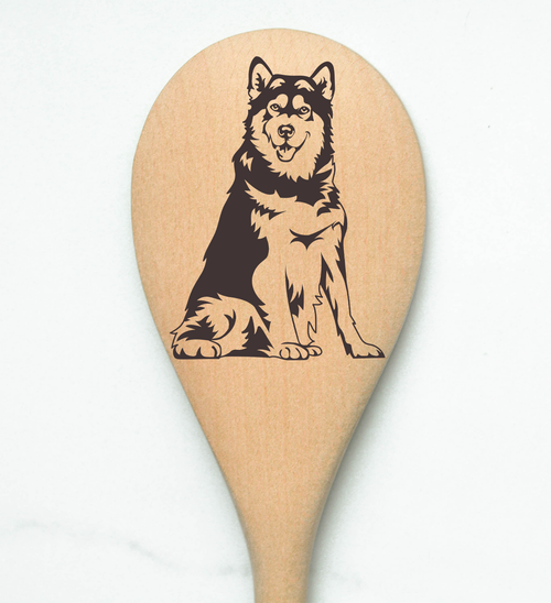 Alaskan Malamute Wooden Spoon