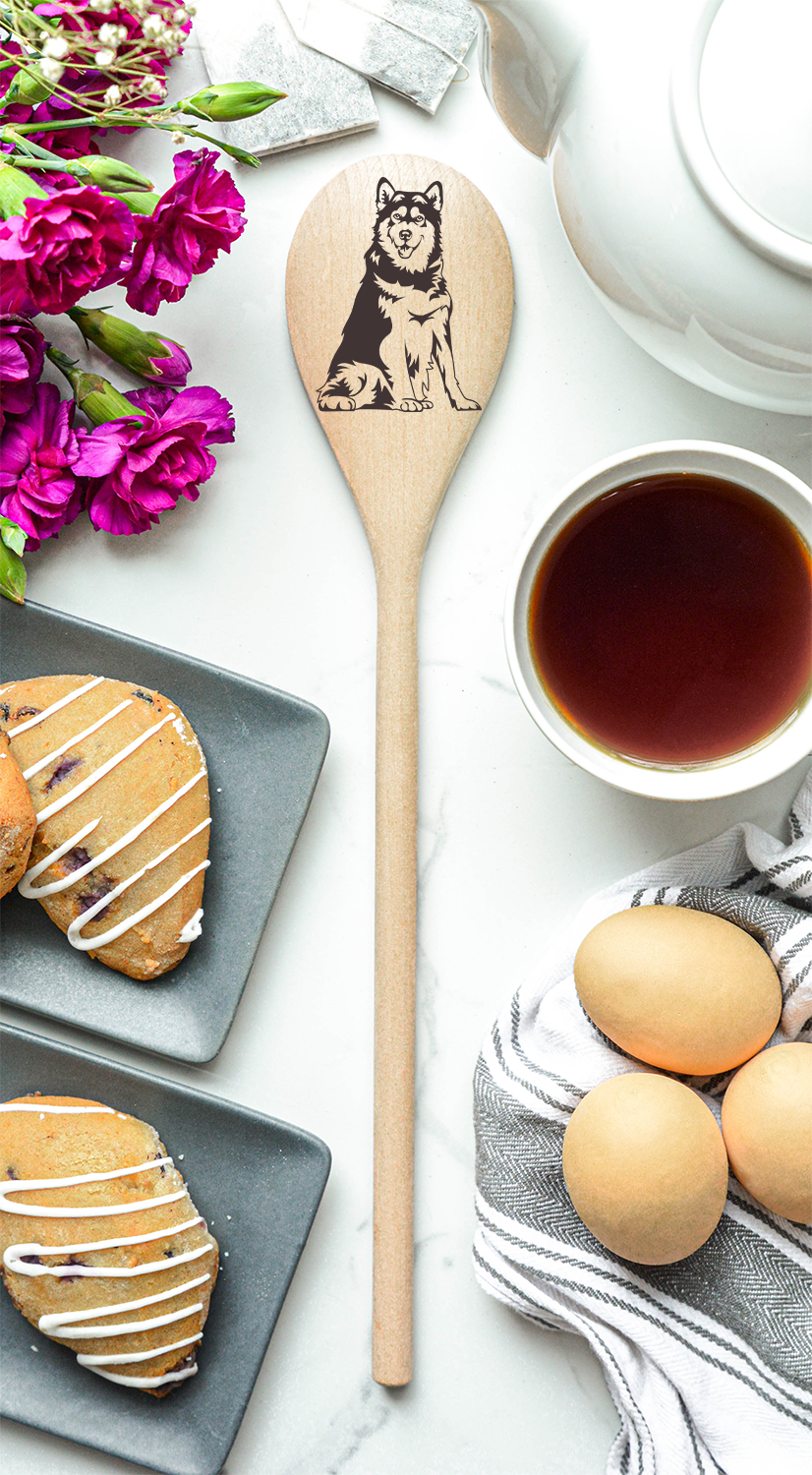 Alaskan Malamute Wooden Spoon