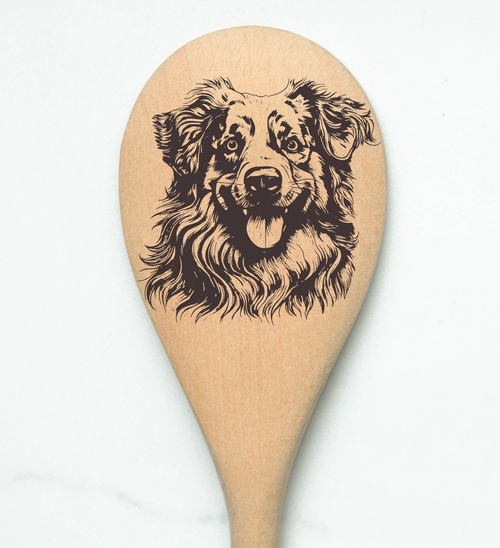 Australian Shepherd Wooden Spoon