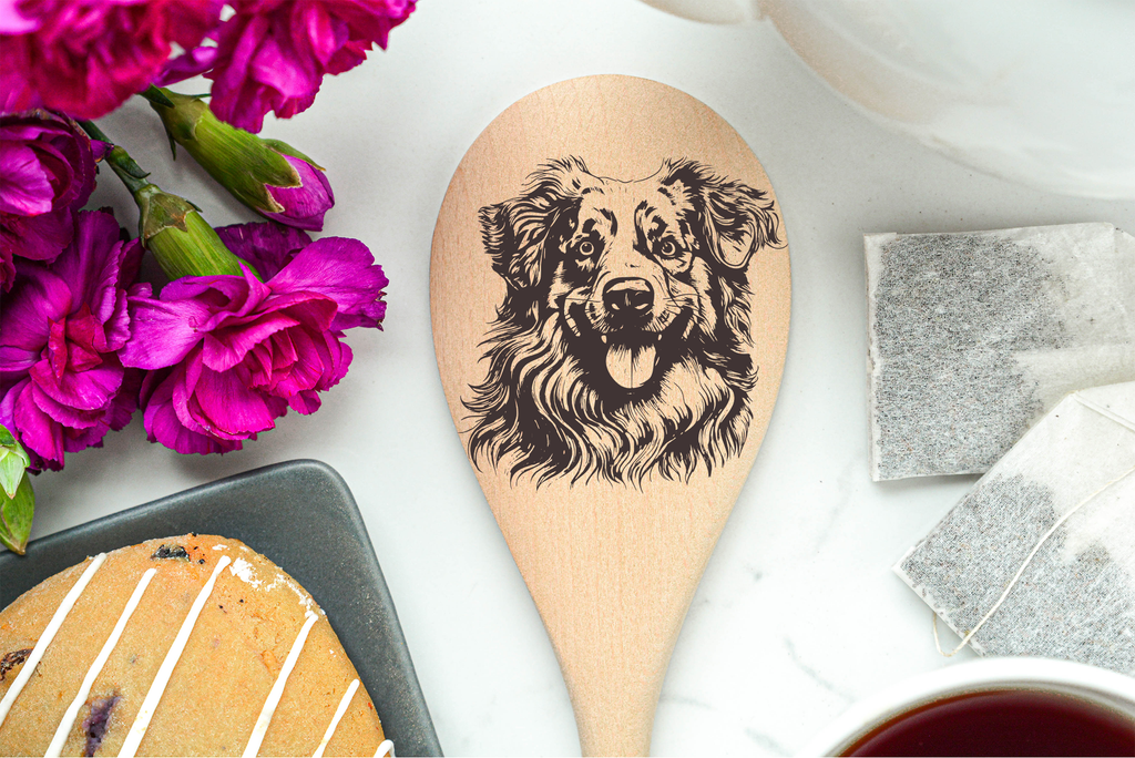 Australian Shepherd Wooden Spoon
