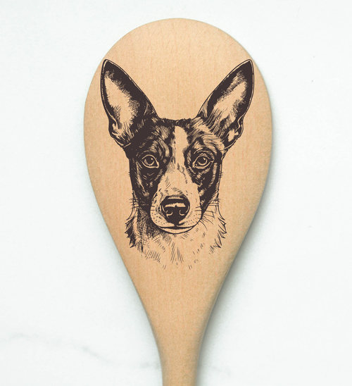 Basenji Wooden Spoon