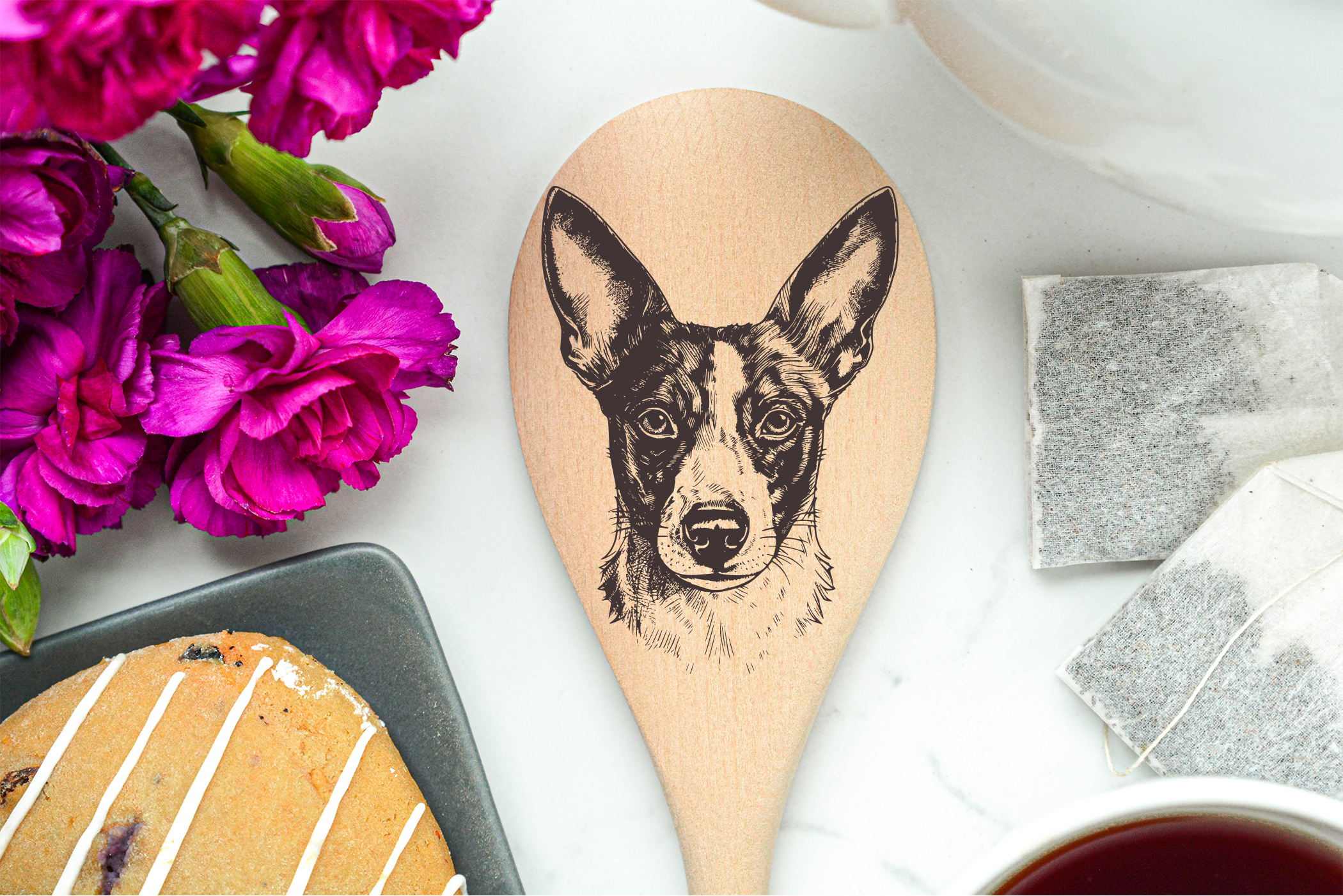 Basenji Wooden Spoon