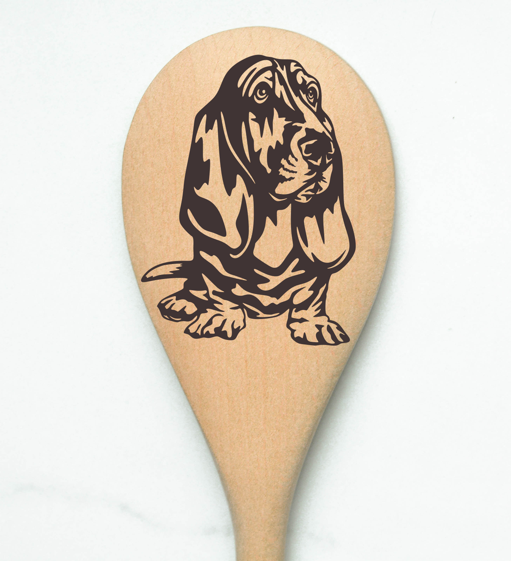 Basset Hound Wooden Spoon