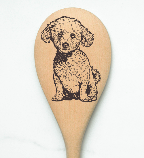 Bichon Frise Wooden Spoon