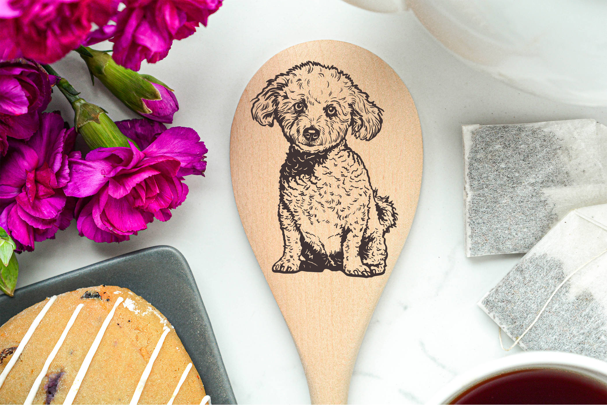 Bichon Frise Wooden Spoon