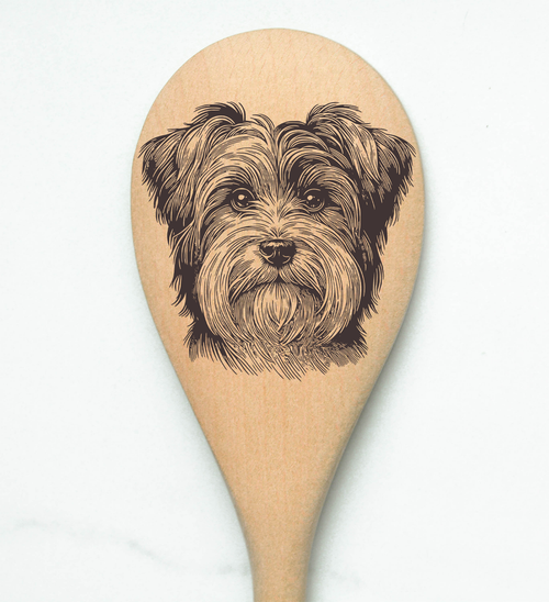 Biewer Terrier Wooden Spoon