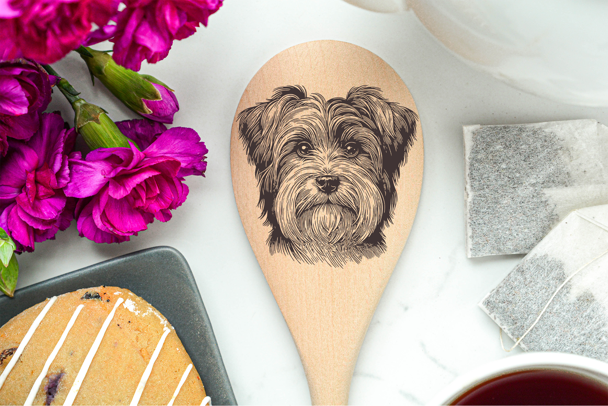 Biewer Terrier Wooden Spoon