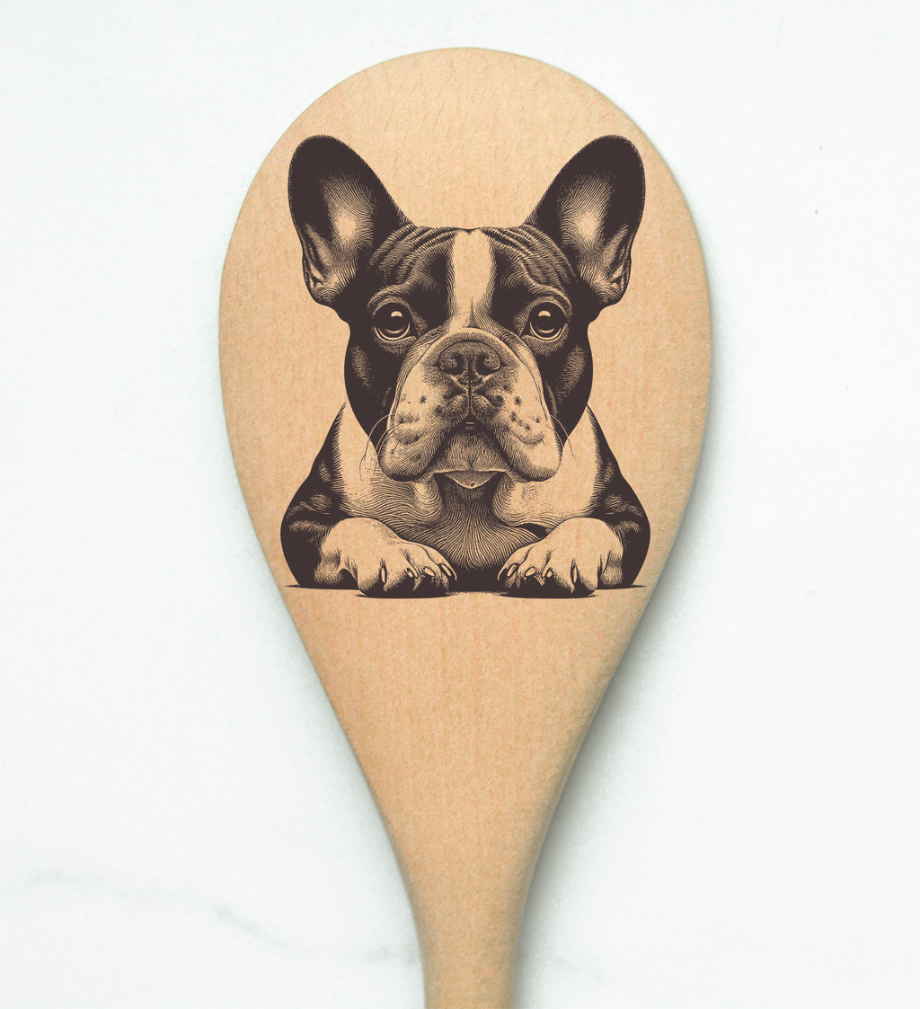 Boston Terrier Body Wooden Spoon