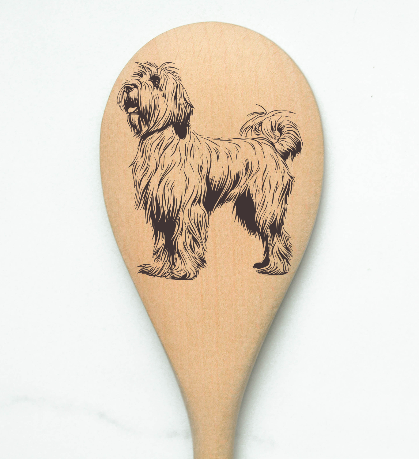Briard Berger de Brie Wooden Spoon