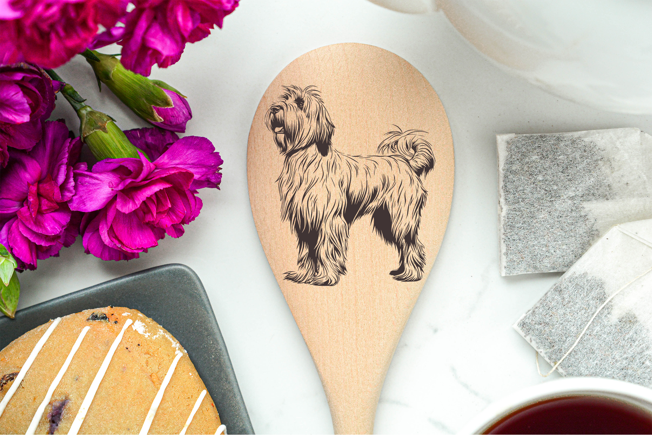 Briard Berger de Brie Wooden Spoon