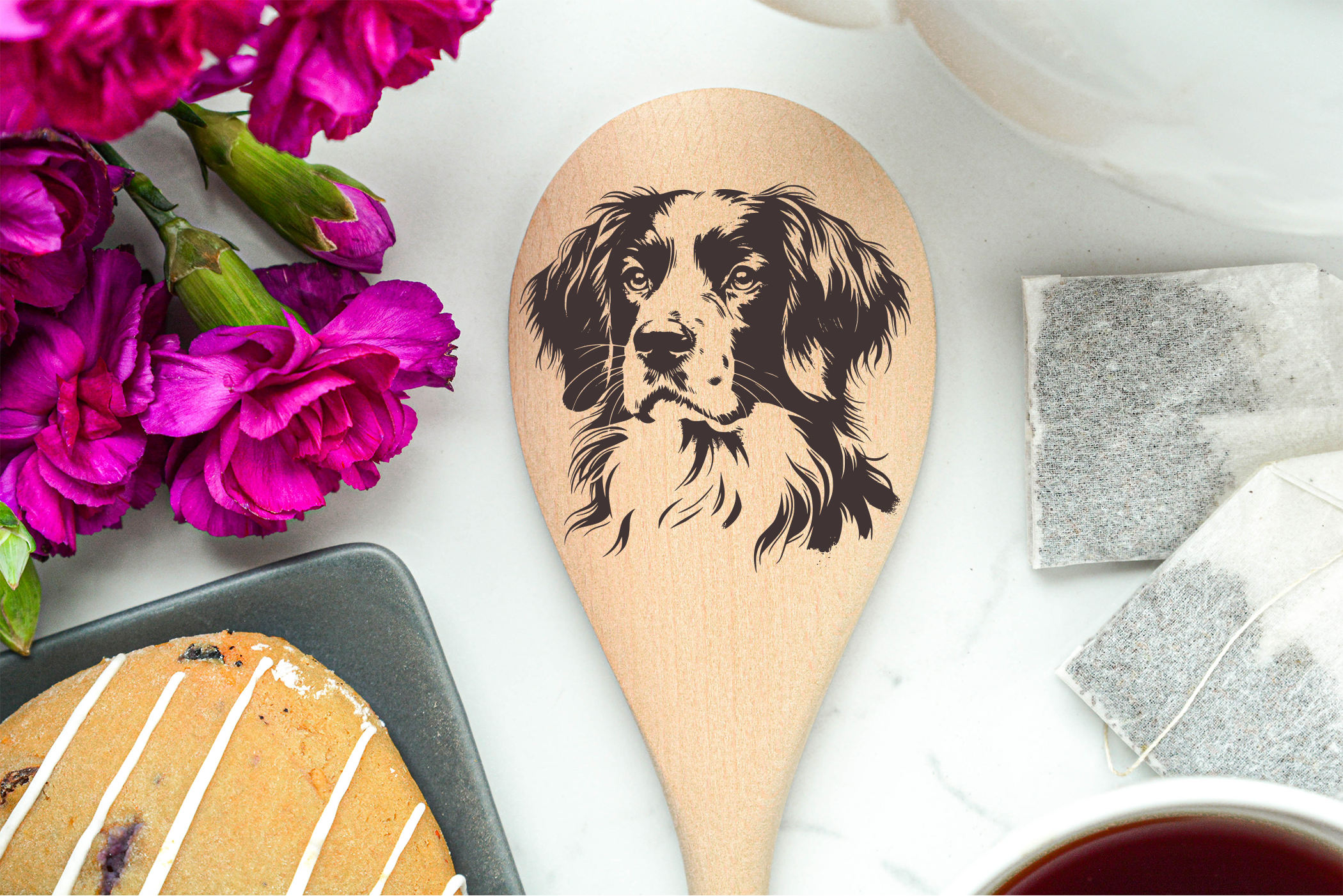 Brittany Spaniel Wooden Spoon