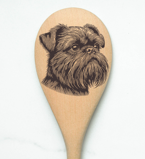 Brussels Griffon Wooden Spoon