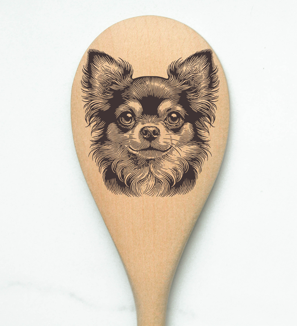 Chihuahua - Lng Hair Wooden Spoon