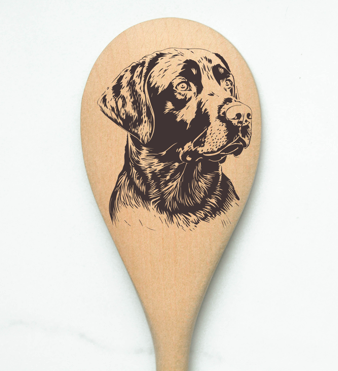 Chocolate Labrador Wooden Spoon