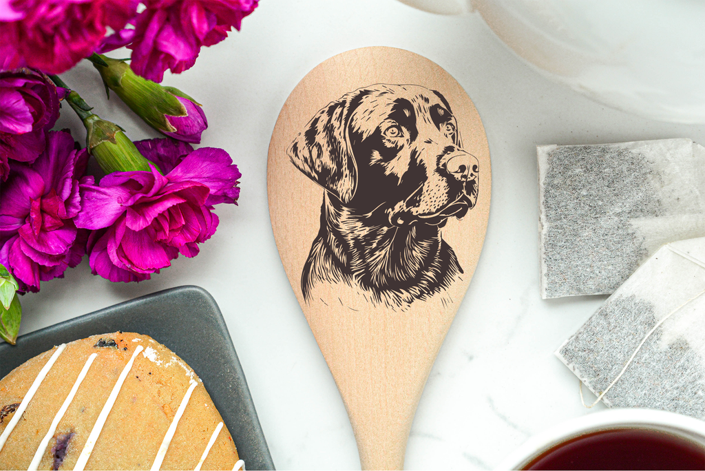 Chocolate Labrador Wooden Spoon