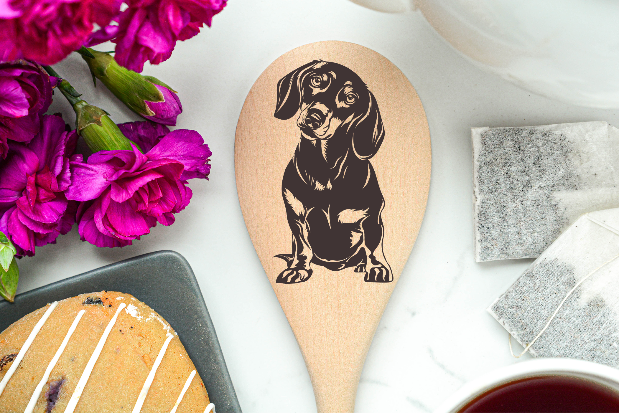 Dachshund  - Tilt Wooden Spoon