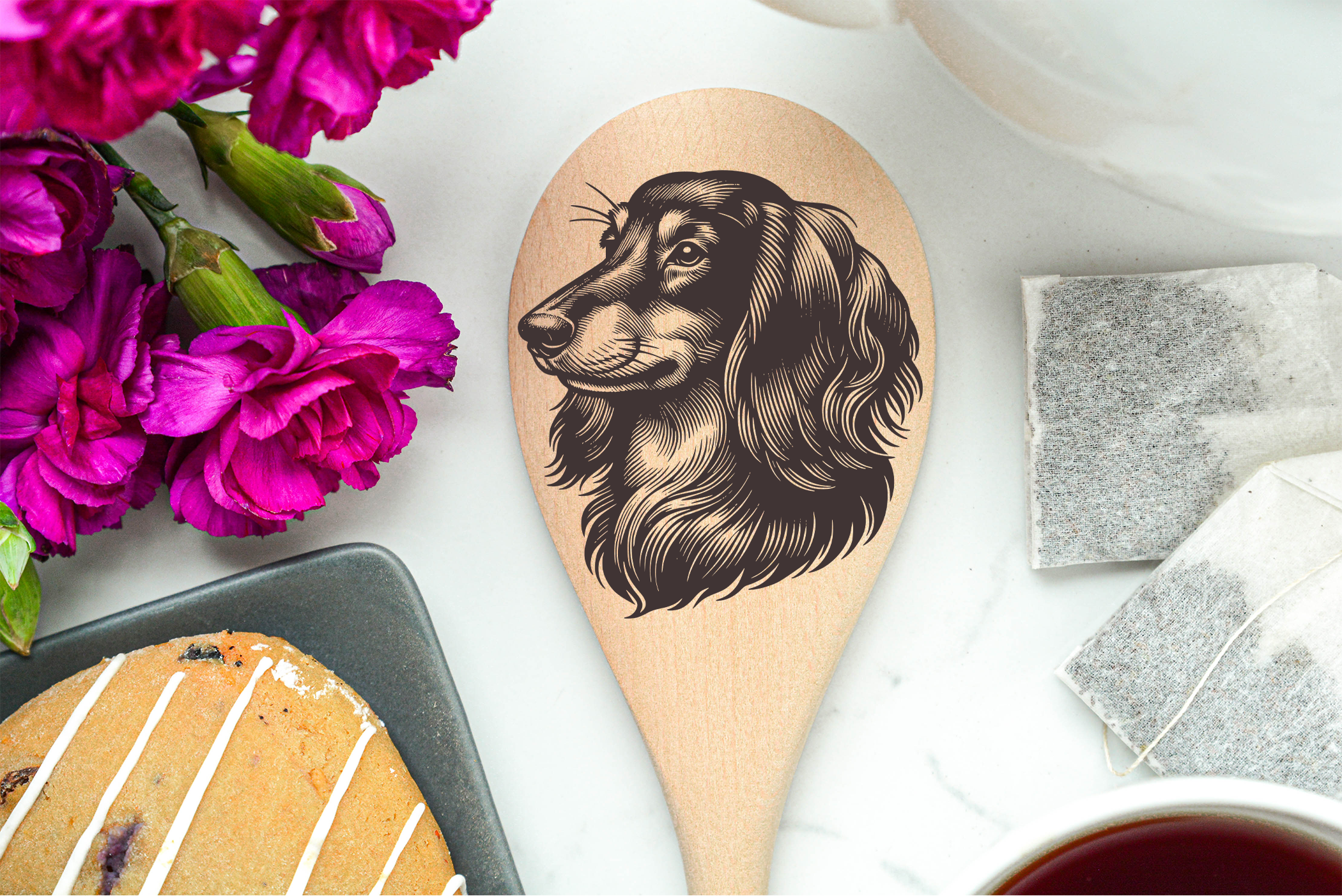 Dachshund - Long Hair Wooden Spoon