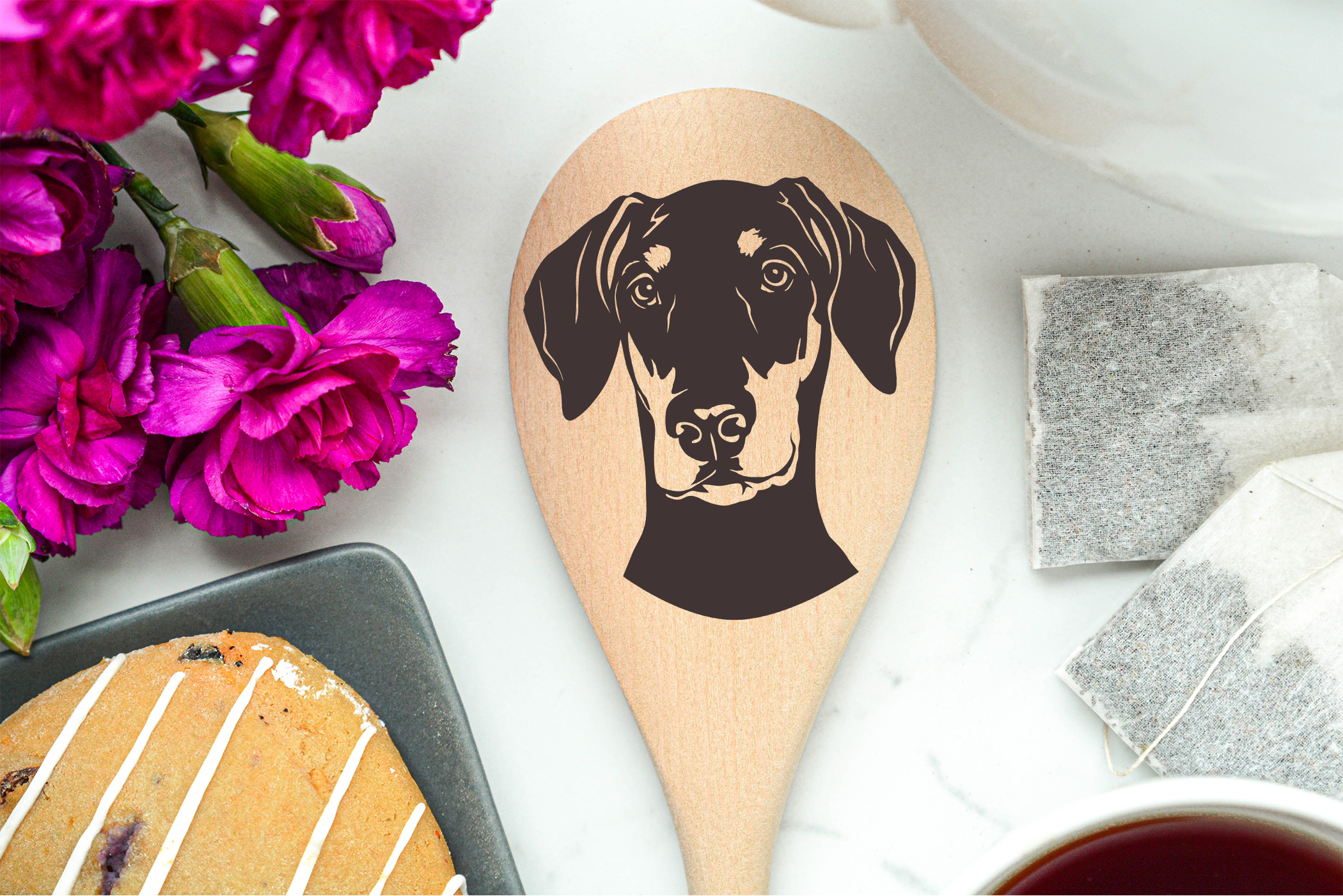 Doberman - Floppy Wooden Spoon