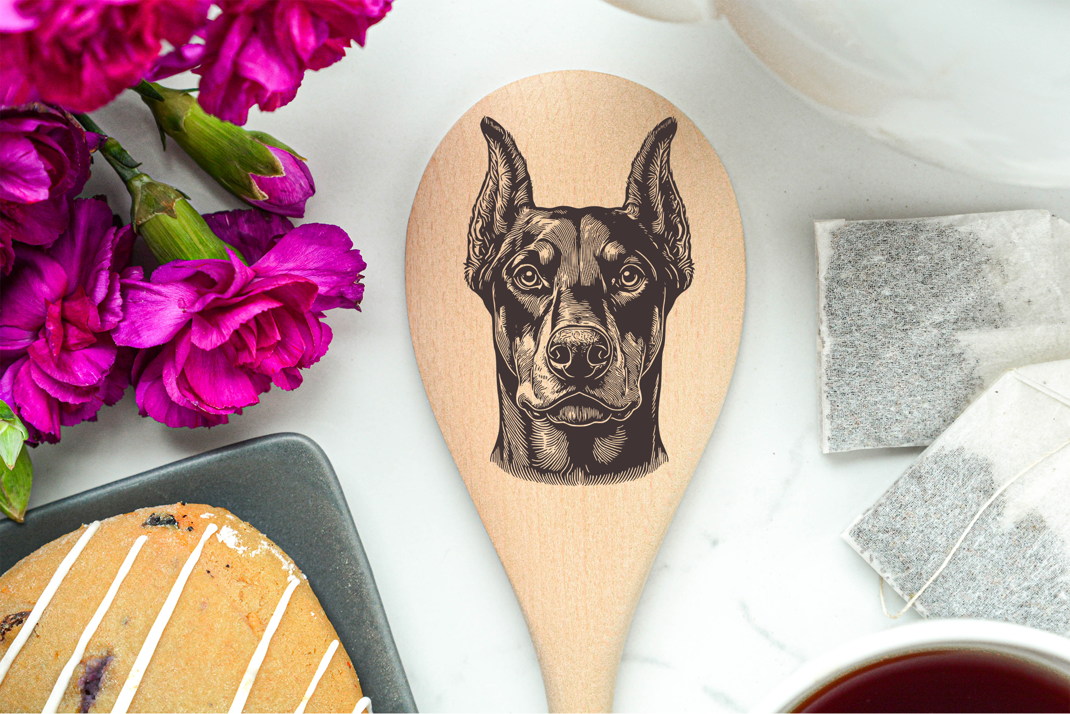 Doberman - Crop Wooden Spoon