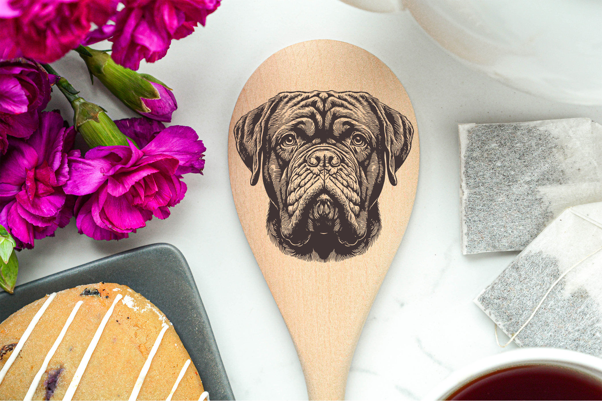 Dogue de Bordeaux Wooden Spoon