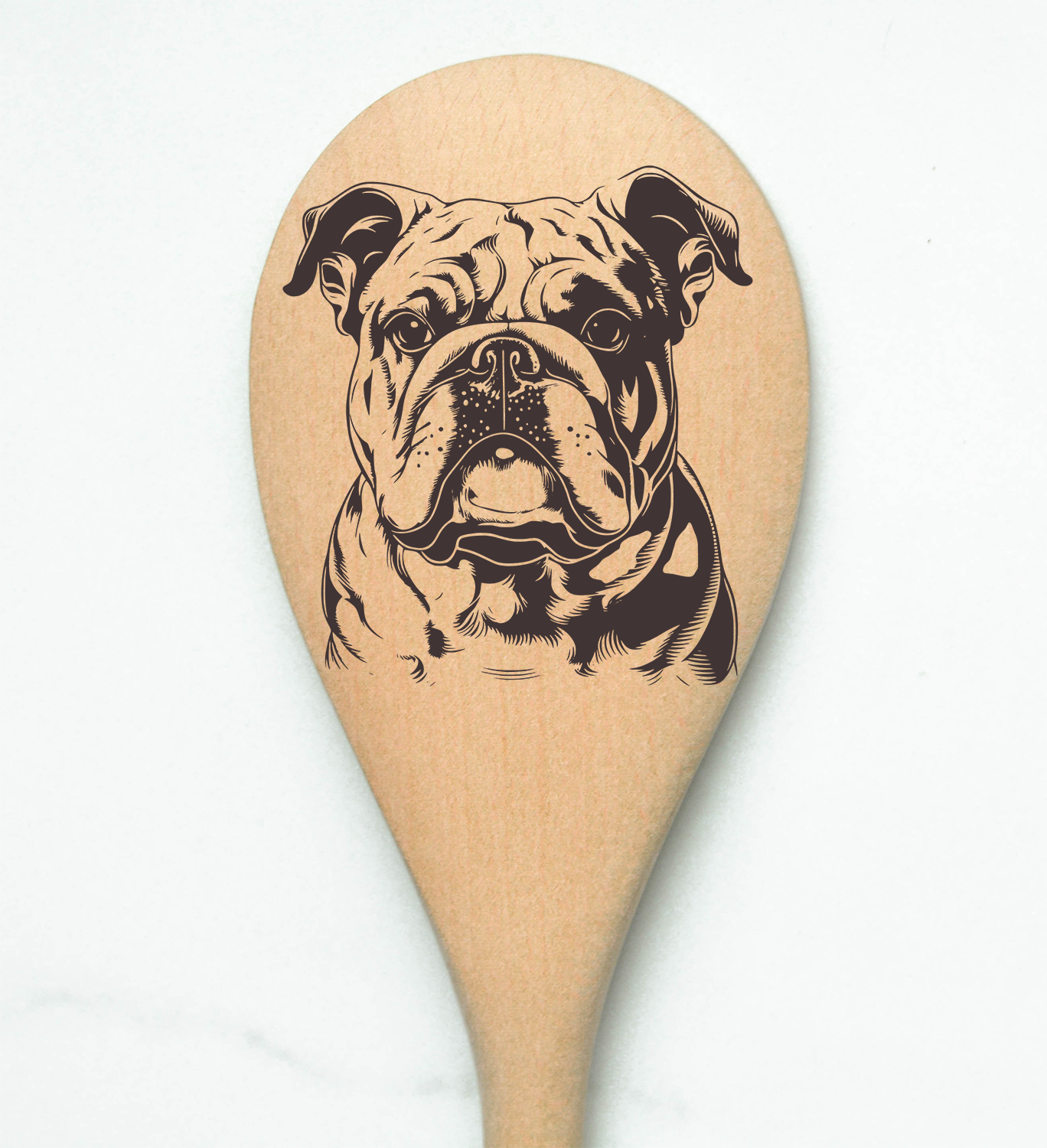 English Bulldog Body Wooden Spoon