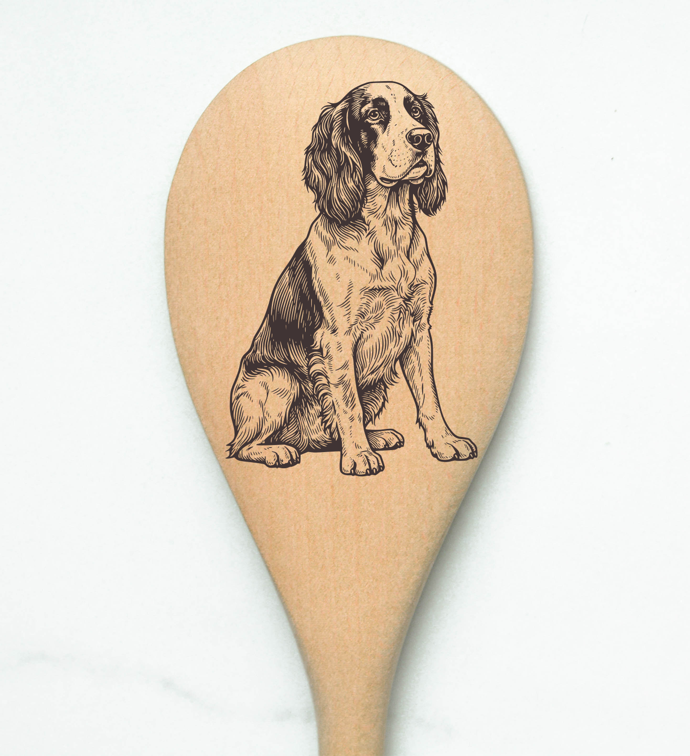 English Spaniel Wooden Spoon