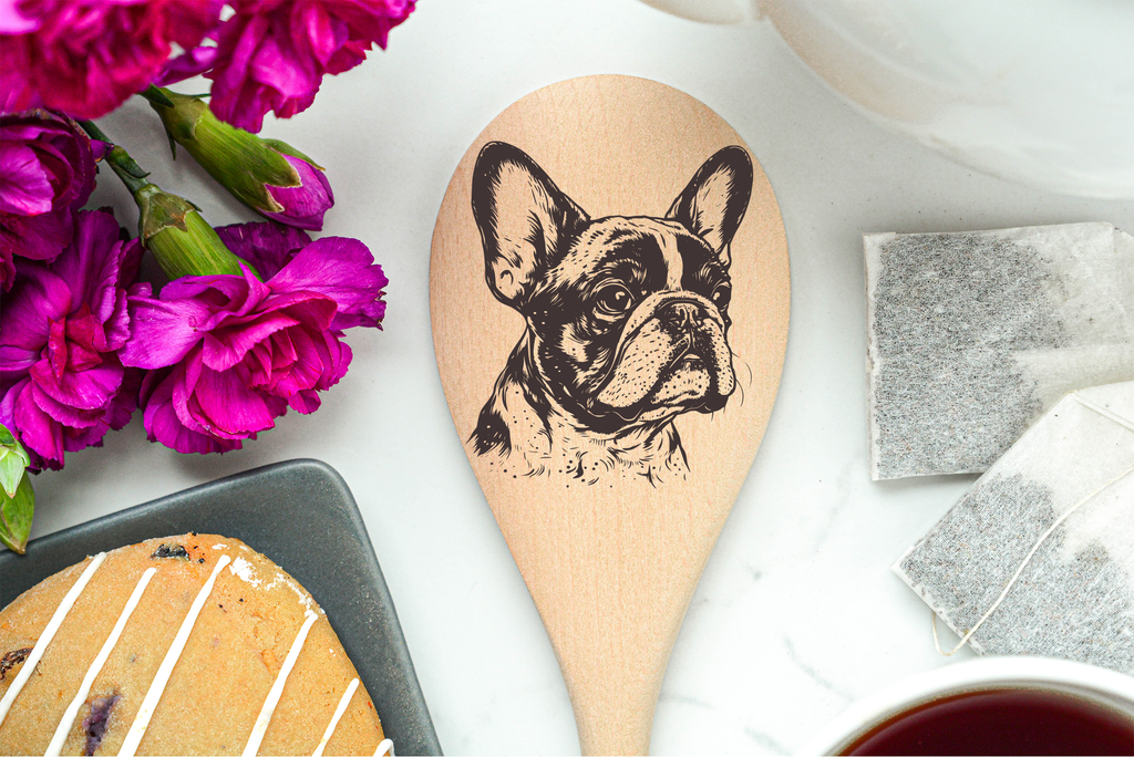 French Bulldog 4 Wooden Spoon