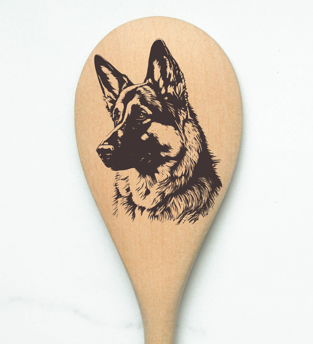German Shepherd2 Wooden Spoon