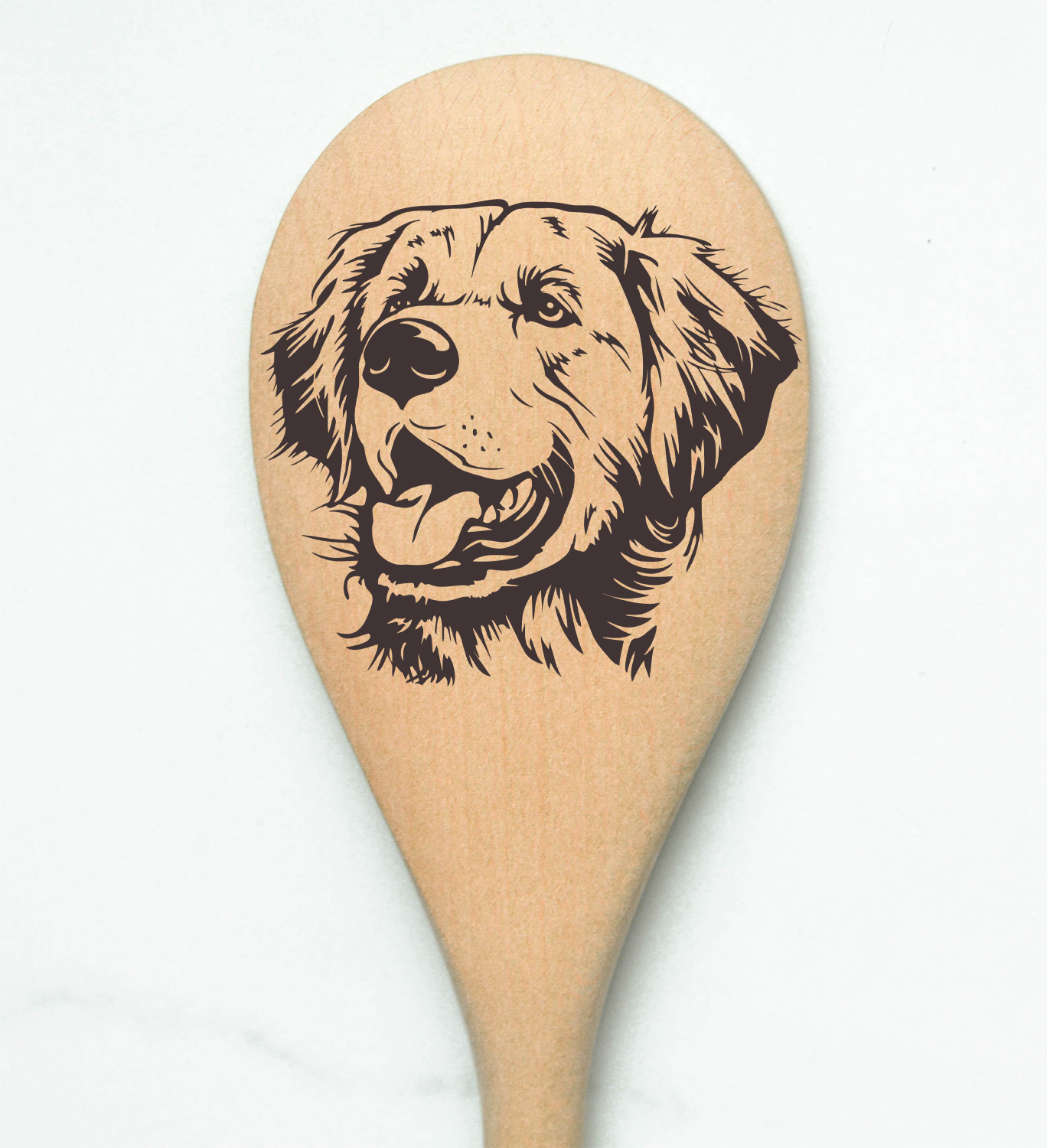 Golden Retriever1 Wooden Spoon