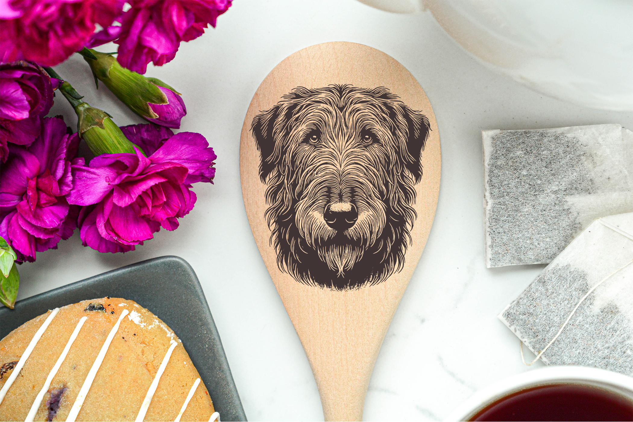 Irish Wolfhound Wooden Spoon